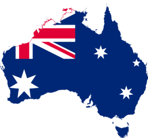 Australian Map Flag Australian Map Flag